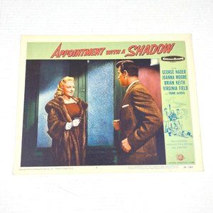 Appointment with‎ a Shadow 1957 Lobby Card Movie Poster George Nader CinemaScope